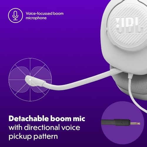 JBL Quantum 100M2,Gaming Kulaklık,Kablolu,Beyaz