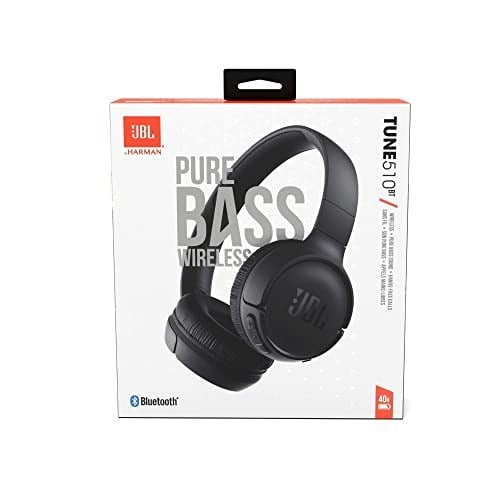 JBL Tune 510BT: Pure Bass Sound ile kablosuz, kablolu, bluetooth Kulak Üstü Kulaklıklar - Siyah - Seçenekler: kulaklıklar, sadece kulaklıklar