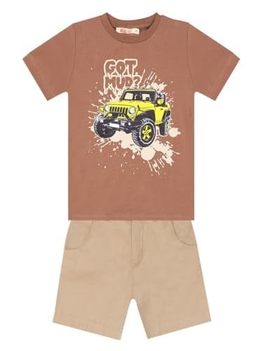 Jeep Mood Erkek Çocuk T-shirt Gabardin Şort Takım