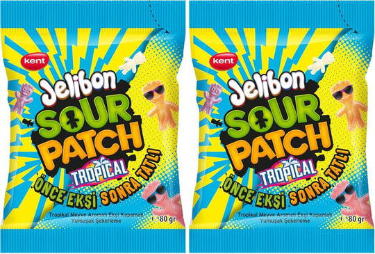 Jelibon Sour Patch Kids Tropical Aromalı Yumuşak Şekerleme 80 gr