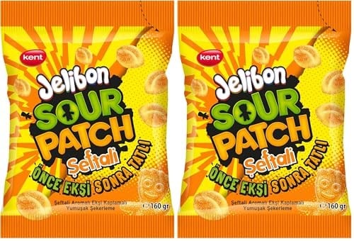 Jelibon Sour Patch Şeftali Aromalı Yumuşak Şekerleme 160 gr (2 paketi)