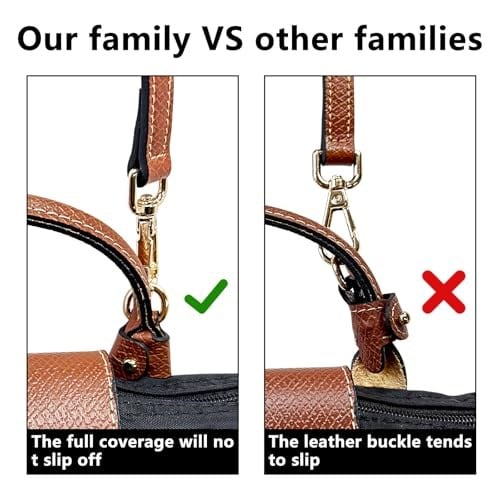 Jiesinlov Longchamp Le Pliage Mini Kılıfı için Deri Çanta Askıları Dönüşüm Kiti, Çanta Askısı Crossbody Ayarlanabilir Değiştirme