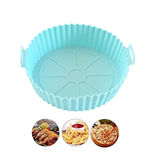 JIEYAN Silikon Hava Fritöz Gömlekleri, 6.8 inç, Yeniden Kullanılabilir, Isıya Dayanıklı, Kolay Temizlenir, Yuvarlak, 1 Adet