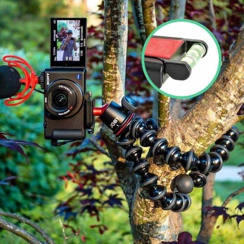 JOBY GorillaPod 3K Kit Esnek ve Hafif Tripod (DSLR, CSC ve Aynasız Kameralar için Küre Başlıklı, 3 kga Kadar Taşıma Kapasitesi), İtalyada Üretilmiştir, JB91507-BWW, Siyah