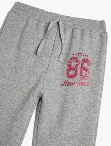 Jogger Eşofman Altı Beli Bağlamalı Sim Baskı Detaylı
