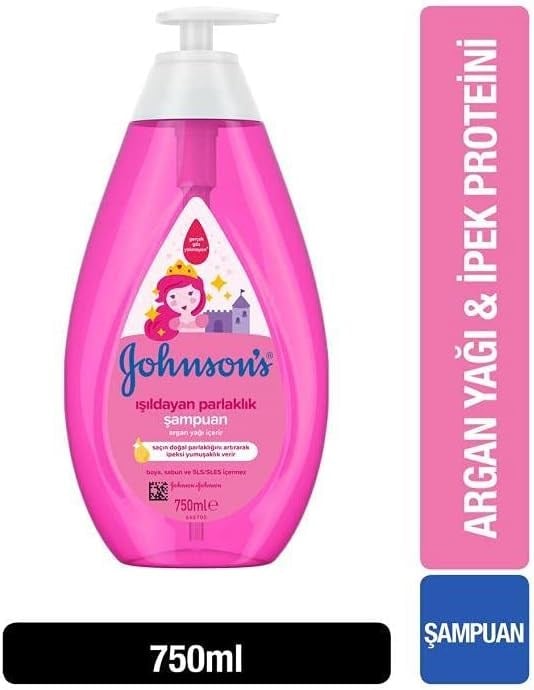Johnsons Baby Işıldayan Parlaklık Argan Yağı Özlü Şampuan 750 mL - Seçenekler: 500 ml, 500 ml (2 paketi), 750 ml, 750 ml (2 paketi)