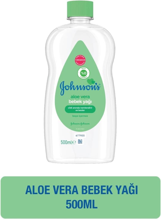 Johnsons Baby Nemlendirici ve Besleyici Aloe Vera Bebek Yağı 500 Ml