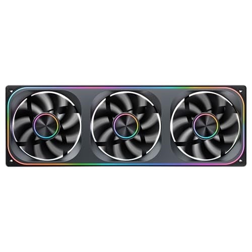 JONSBO ZA-360BR (Ters) PC Kasa Fanı, Hepsi (3) Bir Arada, 3x120mm 3Pin ARGB Fanlı Tek Çerçeve Ünitesi, PWM, 4 Taraflı Sonsuzluk Ayna Fanlı Ters Bıçak Sessiz F - Seçenekler: ZA360BR Siyah, ZA360B Siyah
