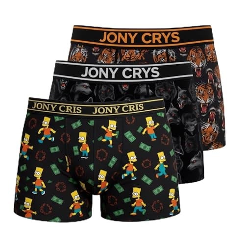 (Jony Cris) Erkek Boxer 3'lü Set Penye Erkek İç Çamaşırı