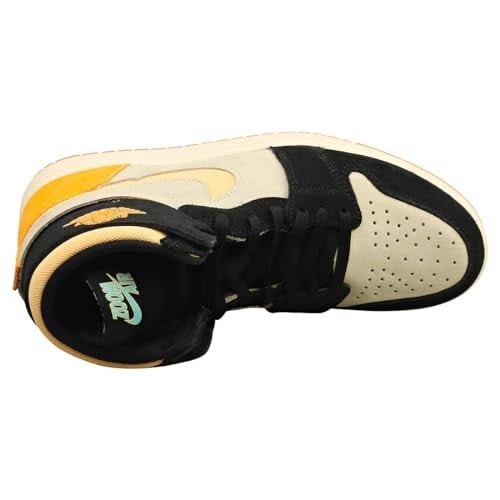 Jordan Erkek Air 1 Zoom CMFT 2 Muslin/Gök Altın Siyah (DV1307 100), Muslin/Gök Altın Siyah, 12