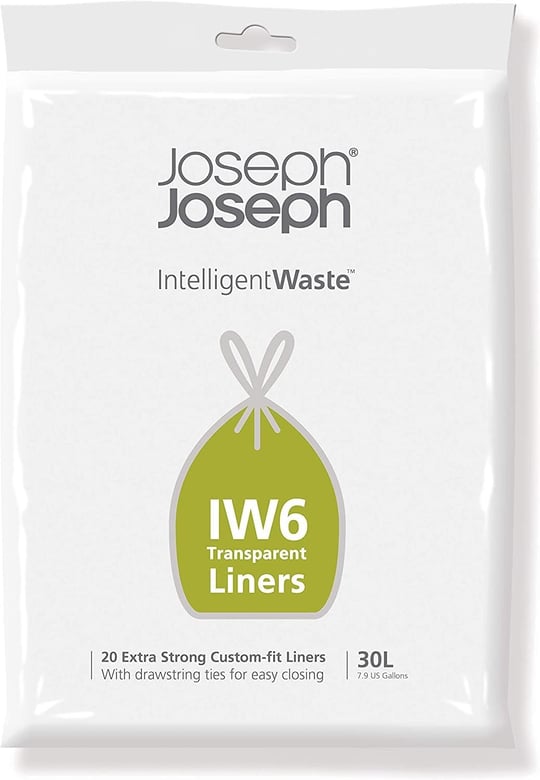 Joseph Joseph 30118 IW6 30 litre çöp torbası (20li paket) şeffaf, şeffaf