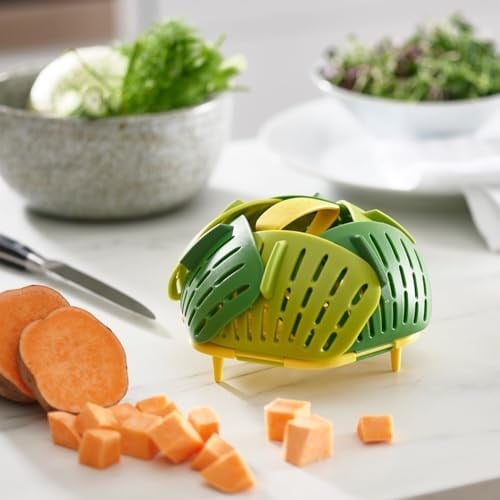 Joseph Joseph 45030 Bloom Katlanır Buharda Pişirme Sepeti, Yeşil