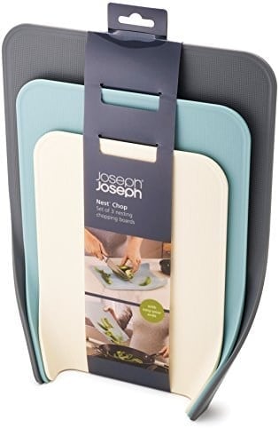 Joseph Joseph 60122 Nest Chop 3’Lü Kesme Tahtası Seti, Plastik, 5,7 X 25,5 X 34,3 Cm