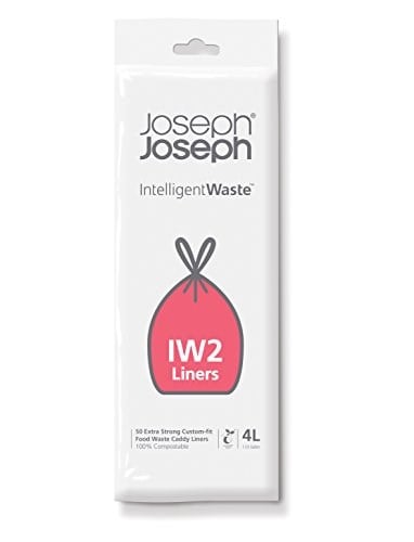Joseph Joseph Intelligentwaste Organik Çöp Torbası, 50 Adet, 4 Litre, Şeffaf