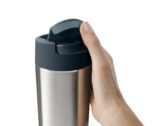 Joseph Joseph Sipp Çelik Travel Mug Büyük, Antrasit, 454 Ml