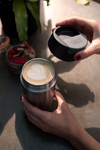 Joseph Joseph Sipp Çelik Travel Mug Büyük, Antrasit, 454 Ml