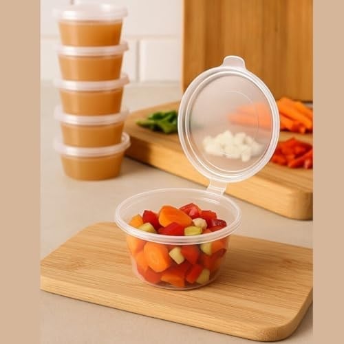 Jouis Saklama Kabı Sos 50 Adet 120 ml – 4 oz Kemik Suyu, İlik Suyu, Anne Sütü, Sos ve Püre Dondurucu Uyumlu Buzluk Kabı, Sızdırmaz Kapaklı (BPA İÇERMEZ - KALİTELİ)