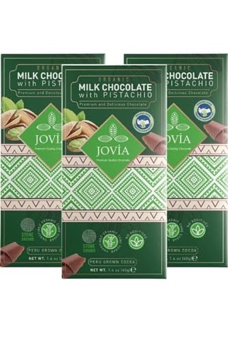 jovia premium quality chocolate Organik Sütlü Çikolata-antep Fıstıklı 3lü Avantaj Paket
