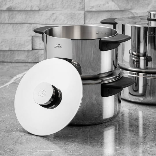 Jumbo Infinity 3PLY 8 Parça İndüksiyon Tabanlı Çelik Tencere Seti