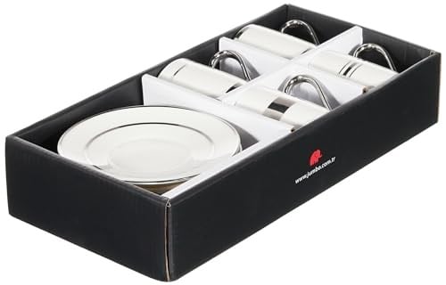 Jumbo Luces Platin 4 Kişilik Kahve Fincan Takımı