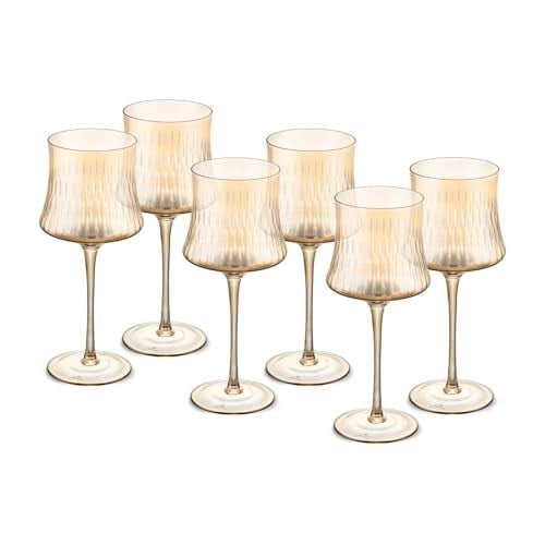 Jumbo Sandy Amber 6lı Kadeh Takımı