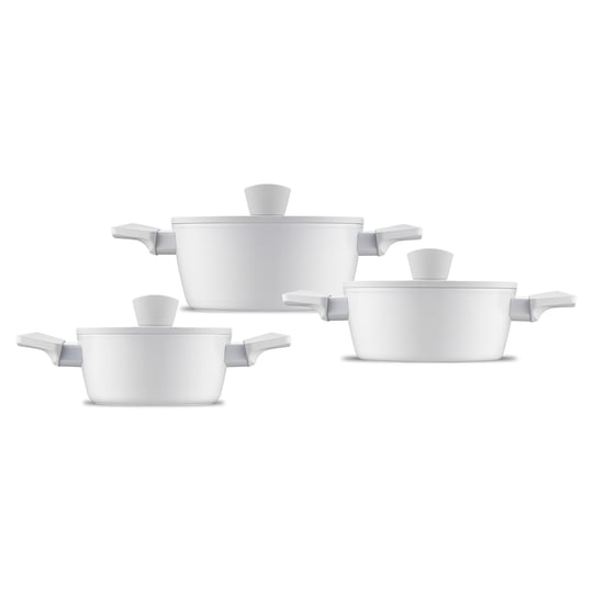 Jumbo Swiss Crystal 6 Parça Light Grey Midi Tencere Seti