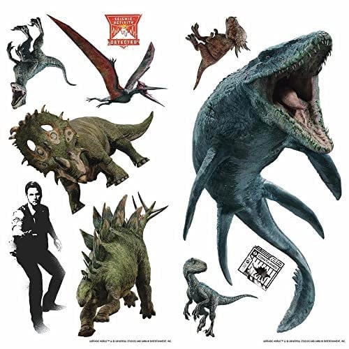 Jurassic World Fallen Kingdom Soy ve Yapıştır Duvar Çıkartmaları, RoomMatesten RMK3798SCS