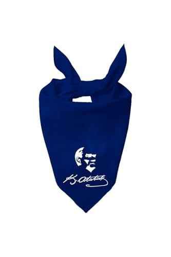 K.Atatürk Imzası Ve Atatürk Silüet Tasarım Tek Renk Fular