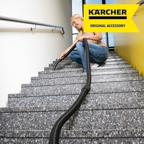 Kärcher Plastik, hortumu uzatması 3,5 m, tüm Kärcher ıslak/kuru elektrikli süpürgeler için uygundur, hareket yarıçapını artırır, hareket özgürlüğünü artırır