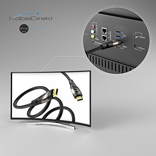 KabelDirekt – 4K HDMI kablosu – 10m (Ethernetli Yüksek Hızlı HDMI, 4K Ultra HD, 3D, Full HD, 1080p, HDR, ARC, PS5, XBOX, HDTV) - Seçenekler: 10m, 0,5m, 1m, 1,5m, 2m, 3m, 5m, 7,5m