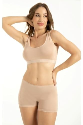 Kadın 2 Li Paket Ten Rengi Bambu Boxer Külot (Ten/S)