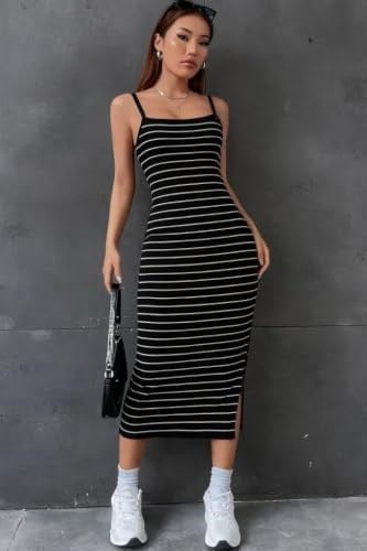 Kadın Askılı Yandan Yırtmaçlı Uzun Ottoman Elbise - Seçenekler: 2XL-3XL, S-M, L-XL