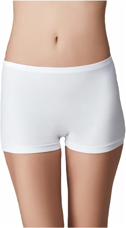 Kadın Beyaz Bambu Boxer Külot 2li (Beyaz/L)