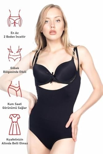 Kadın Beyaz Dikişsiz Göğüsü Açık Body Slip Korse