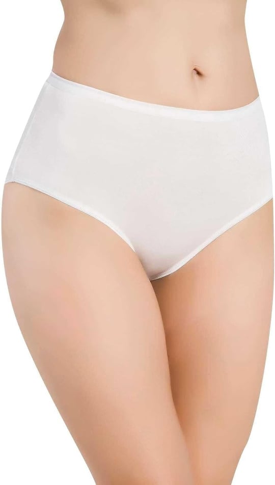 Kadın Beyaz Paket Bambu Büyük Beden Bato Yüksek Bel Külot 2li, 3XL, HW906-869SL0018770