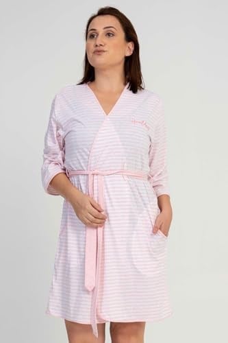 Kadın Büyük Beden Kapri Kol Rosebloom Sabahlık C3T2N1601