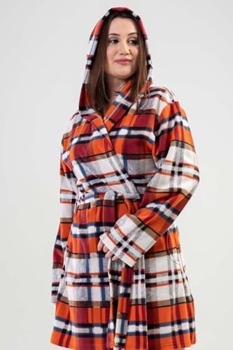 Kadın Büyük Beden Kısa Brown Polar Sabahlık 201005-8758