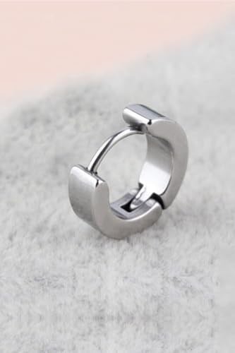 Kadın Erkek Unisex Gümüş 2li Halka Model Çelik Küpe