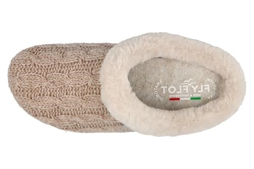 Kadın Ev Terliği B3 W64 UZ Fly Flot CLOTH WOMAN SLIPPER 6009-Beige