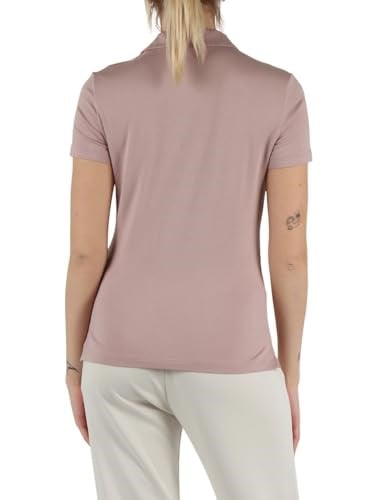 Kadın Gold İşlemeli EA7 Logolu Polo Yaka Kısa Kollu Pembe Polo Yaka T-Shirt 7W000266 AF12500-U4079