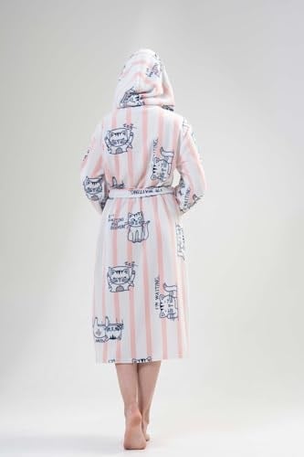 Kadın Kapüşonlu Polar Pink Sabahlık 203184-0221