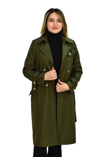 Kadın Kemerli Trençkot K3064 BGL-ST03286