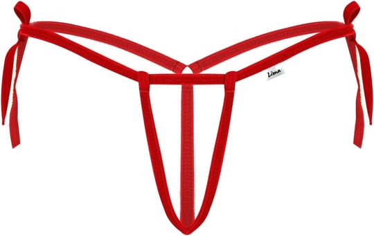 Kadın Kırmızı Iç Çamaşırı Fantezi Iç Giyim Ağı Açık Halkalı Fantazi G String