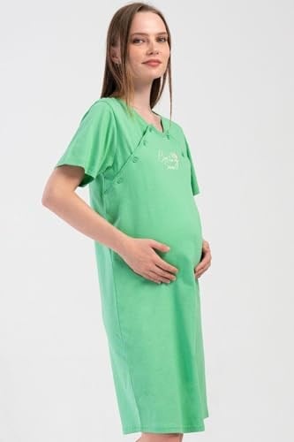 Kadın Kısa Kol Lohusa Yeşil Tunik C5T3N1O804 - Bedenler: XX-Large, XL