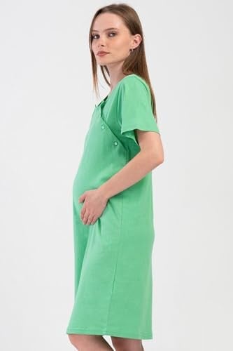 Kadın Kısa Kol Lohusa Yeşil Tunik C5T3N1O804 - Bedenler: XX-Large, XL