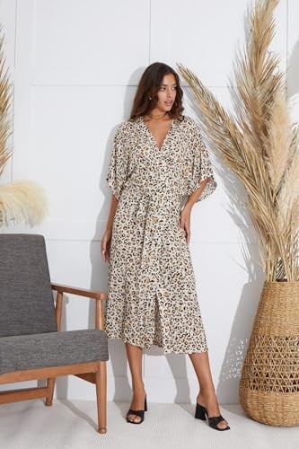 Kadın Leopar Uzun Kimono C5T1N6O51