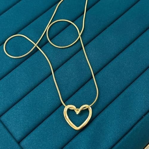 Kadın Paslanmaz Çelik Gold Italyan Zincirli Düğüm Kalp Kolye (SEVGİLİYE KOLYE)