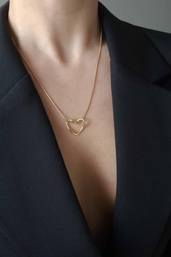 Kadın Paslanmaz Çelik Gold Italyan Zincirli Düğüm Kalp Kolye (SEVGİLİYE KOLYE)