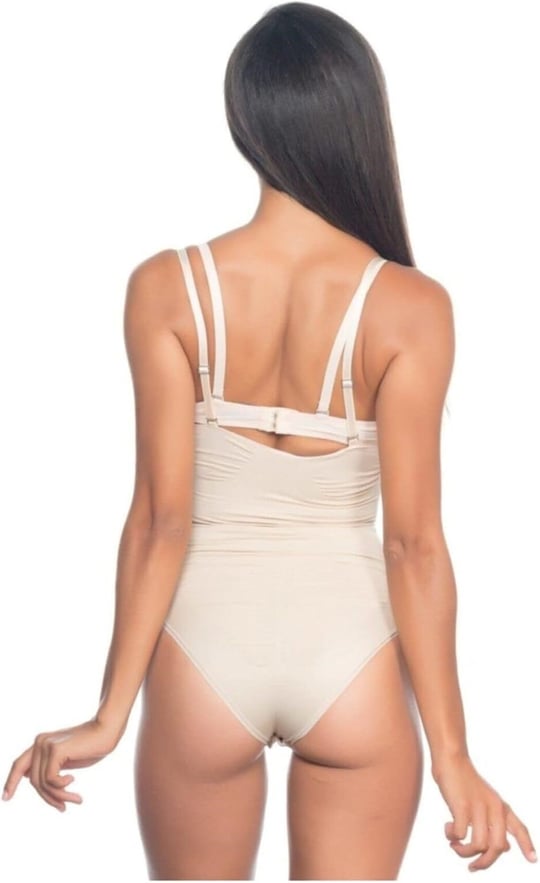 Kadın Ten Rengi Toparlayıcı Göğsü Açık Body Slip Korse