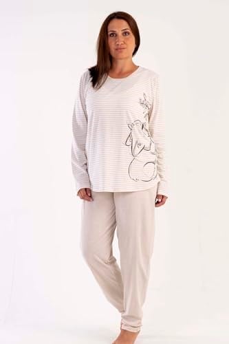 Kadın Uzun Kol Büyük Beden Pijama Takım